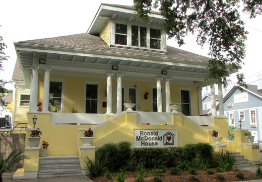 Outside photo of the New Orleans Ronald McDonald House in 2013